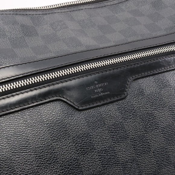 Mick MM Damier Graphite Leather Shoulder Bag - Picture 5 of 7